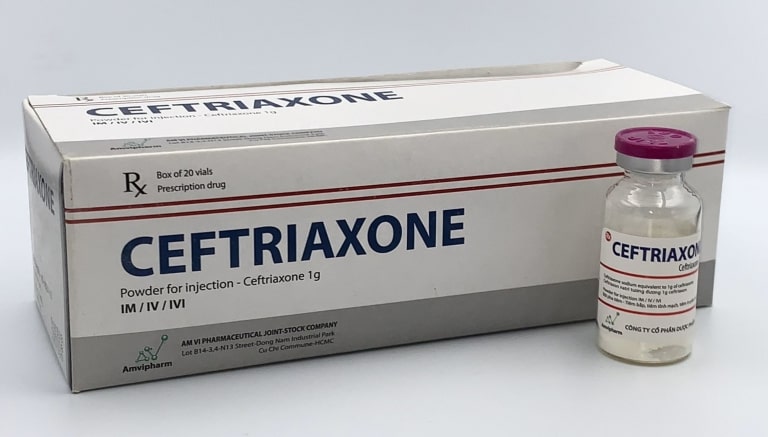 Thuốc Ceftriaxone được sử dụng dưới dạng tiêm 