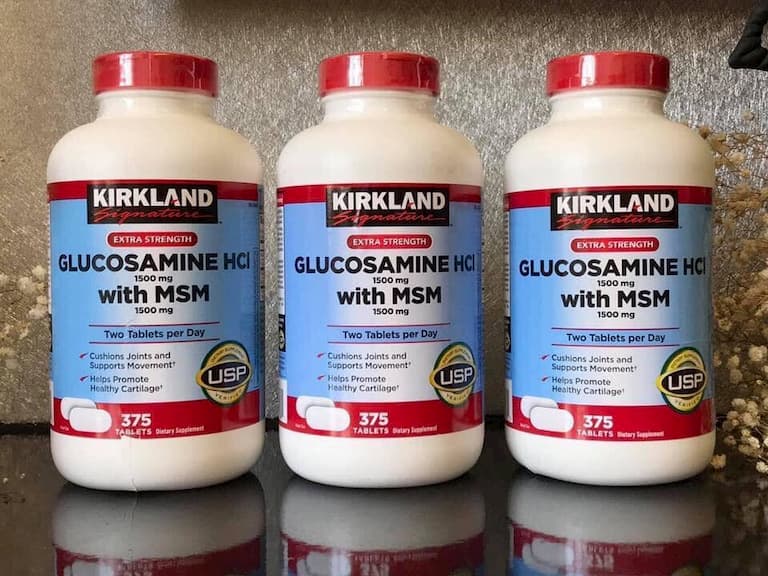 Thuốc trị đau khớp gối của Mỹ Kirkland Glucosamine HCl with MSM