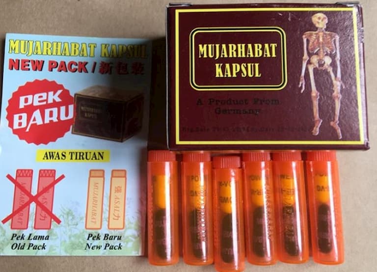 Thuốc Mujarhabat Kapsul được đóng gói dạng ống tuýp đặc biệt