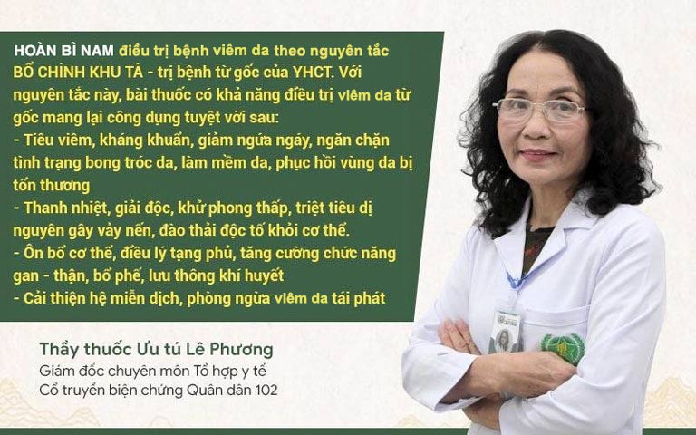 Bác sĩ Lê Phương chia sẻ về cơ chế điều trị của bài thuốc Hoàn Bì Nam đặc trị viêm da