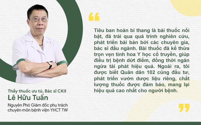 Thầy thuốc Lê Hữu Tuấn nhận định về Tiêu ban hoàn bì thang