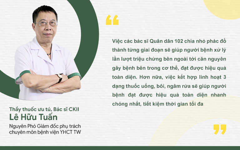 Thầy thuốc Lê Hữu Tuấn đánh giá về liệu trình điều trị phong ngứa tại Quân dân 102