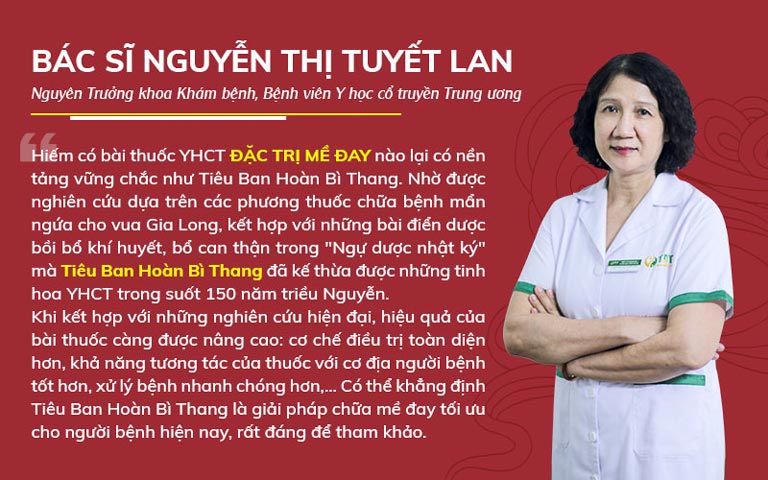 Đánh giá của bác sĩ Nguyễn Thị Tuyết Lan về bài thuốc Tiêu Ban Hoàn Bì Thang