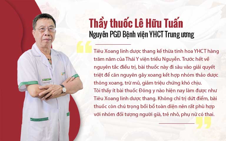 Bác sĩ Lê Hữu Tuấn nhận định về bài thuốc Tiêu Xoang linh dược thang