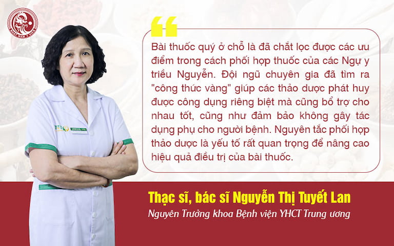Thạc sĩ - Bác sĩ Nguyễn Thị Tuyết Lan nhận xét bài thuốc