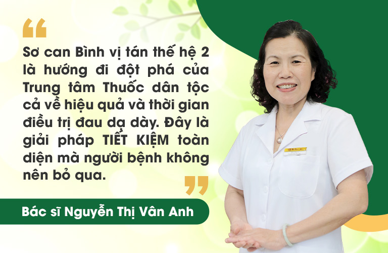 Bác sĩ Nguyễn Thị Vân Anh cũng đưa ra ý kiến bài thuốc là giải pháp mà người bệnh nên dùng