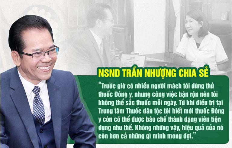 Nghệ sĩ Trần Nhượng vui mừng khi điều trị bệnh dạ dày thành công với Sơ can Bình vị tán