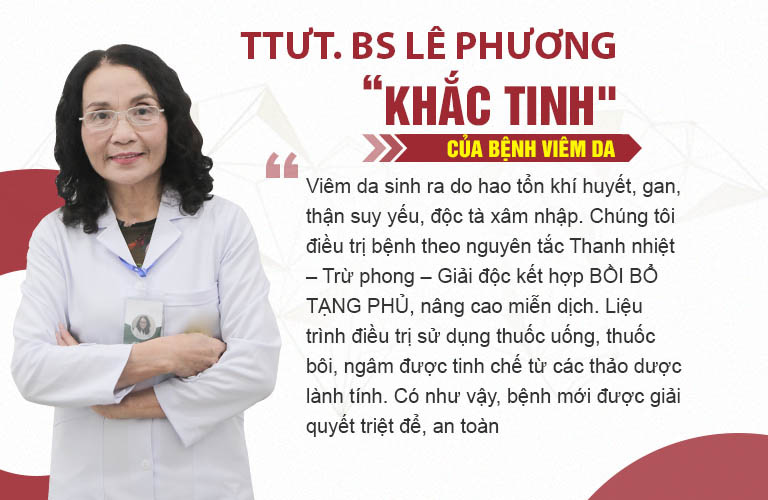 Bác sĩ Lê Phương chia sẻ nguyên tắc điều trị viêm da