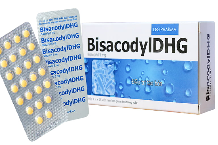 Bisacodyl là thuốc trị táo bón được sản xuất bởi thương hiệu DHG - Việt Nam