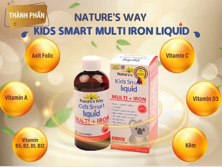 Sản phẩm bổ máu cho trẻ em Nature's Way Kids Smart Multi Iron Liquid