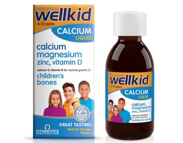 Wellkid Calcium Liquid cung cấp canxi cho bé hiệu quả