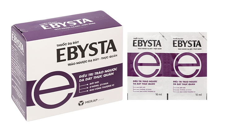 Ebysta là một trong những loại thuốc điều trị trào ngược dạ dày có hiệu quả cao nhất hiện nay 